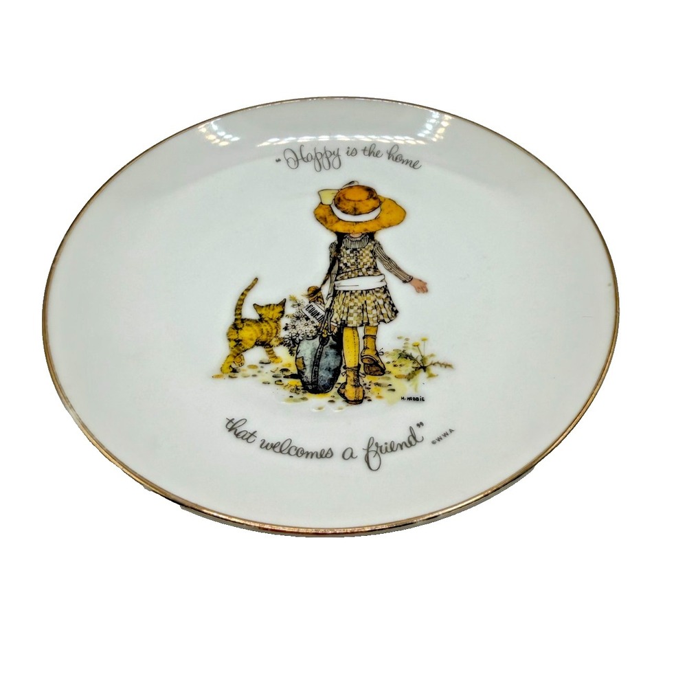 Holly Hobbie 1973 "Friendship" Decorator Plate Madeโ in Japan
